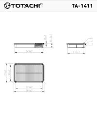   TOTACHI TA-1411 (17801-15070) -  2