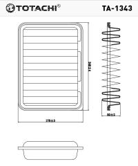   TOTACHI TA-1343 (17801-21050) -  2
