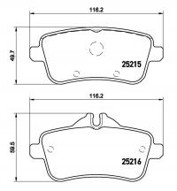 Тормозные колодки задние BREMBO P50100 - фото 2