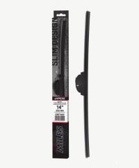 Щетка бескаркасная MILES 17"/430мм  адаптер HOOK 9x3/9x4 CWF17AC