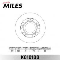 Диск тормозной задний MILES  K010100 (TRW DF4821S)