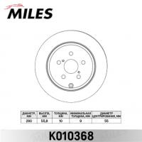 Диск тормозной задний MILES  K010368 (TRW DF4417)