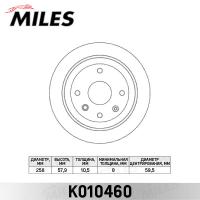 Диск тормозной задний MILES K010460 (TRW DF7381)