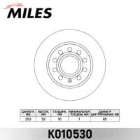 Диск тормозной задний MILES K010530 (TRW DF4276)