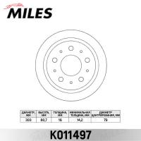 Диск тормозной задний MILES K011497 (TRW DF4750)