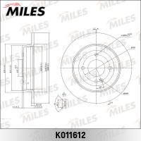Диск тормозной задний MILES K011612 (TRW DF7928)