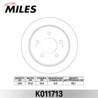 Диск тормозной задний MILES K011713 (TRW DF7960)