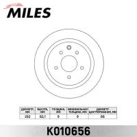 Диск тормозной задний MILES K010656 (TRW DF7369)