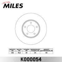 Диск тормозной передний MILES K000054 (TRW DF4316)