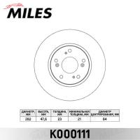Диск тормозной передний MILES K000111 (TRW DF4486)