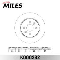 Диск тормозной передний MILES K000232 (TRW DF7178)