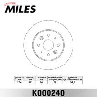 Диск тормозной передний MILES K000240 (TRW DF4410)