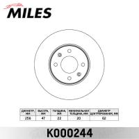 Диск тормозной передний MILES K000244 (TRW DF4839)