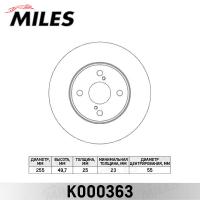 Диск тормозной передний MILES K000363 (TRW DF4403)