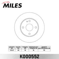 Диск тормозной передний MILES K000552 (TRW DF2719)