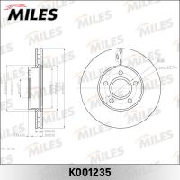 Диск тормозной передний MILES K001235 (TRW DF6138)