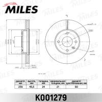 Диск тормозной передний MILES K001279 (TRW DF6254)