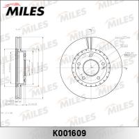 Диск тормозной передний MILES K001609 (TRW DF7966)