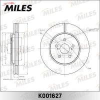Диск тормозной передний MILES K001627 (TRW DF4493)