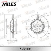 Диск тормозной передний MILES K001651 (TRW DF6265)