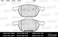 Тормозные колодки передние MILES E100001