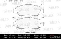 Тормозные колодки передние MILES E400222