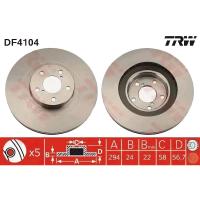 Диск тормозной передний TRW DF4104
