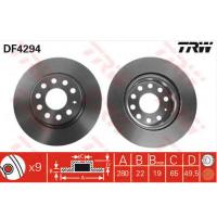 Диск тормозной передний TRW DF4294