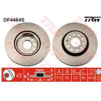 Диск тормозной передний TRW DF4464S