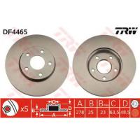 Диск тормозной передний TRW DF4465