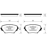 Тормозные колодки SANGSIN дисковые SP1233
