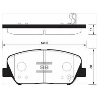 Тормозные колодки SANGSIN дисковые SP1403