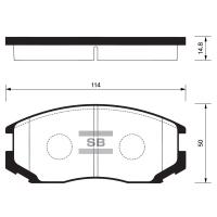 Тормозные колодки SANGSIN дисковые SP1142