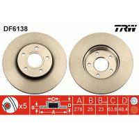 Диск тормозной передний TRW DF6138