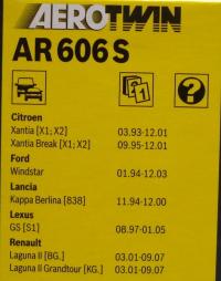 Комплект бескаркасных щёток Bosch Aerotwin AR606S 600/500 мм 3397118910 - фото 2