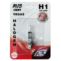 Лампа галогенная AVS Vegas 12В H1 55Вт дальнего света блистер A78479S